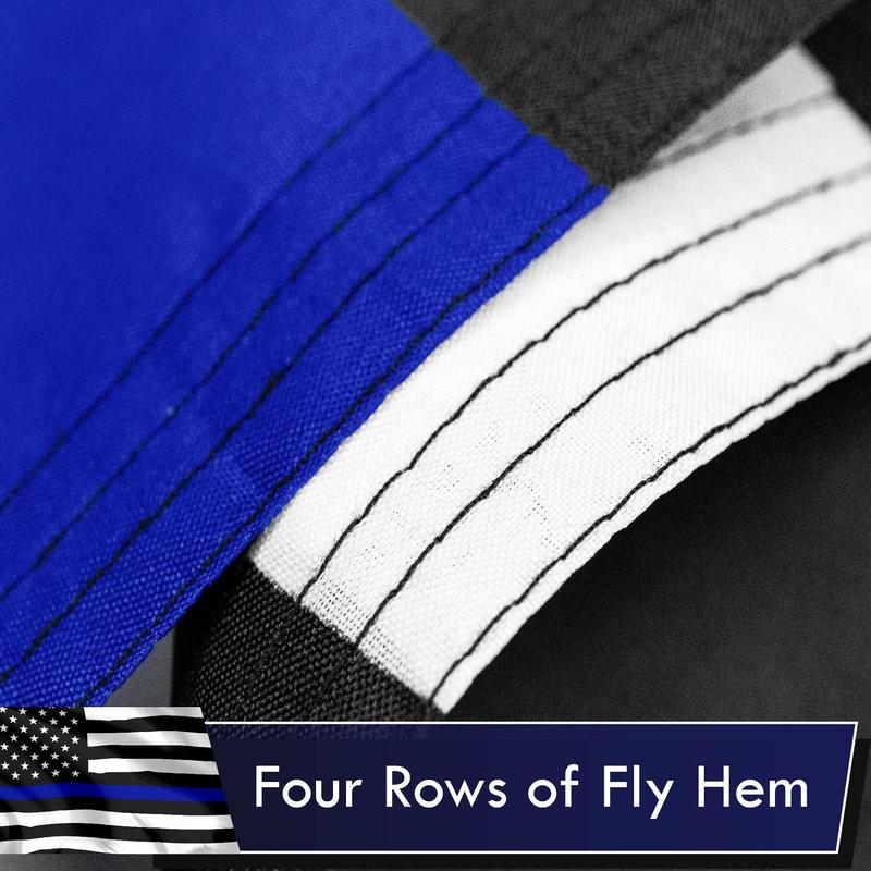 Thin Blue Line Flag Banners 75D Printed Polyester 3x5 Ft