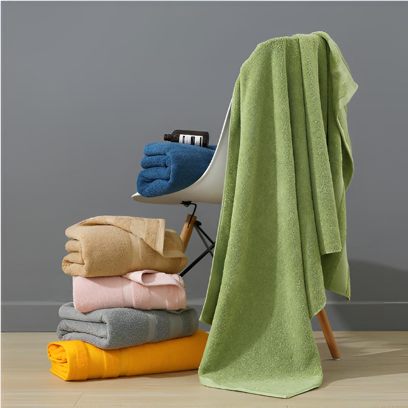 6-Piece Cotton Towel Set: 2 Square Towels (15x15 in), 2 Bath Towels (15x30 in), 2 Extra-Large Bath Sheets (30x60 in) - 100% Cotton