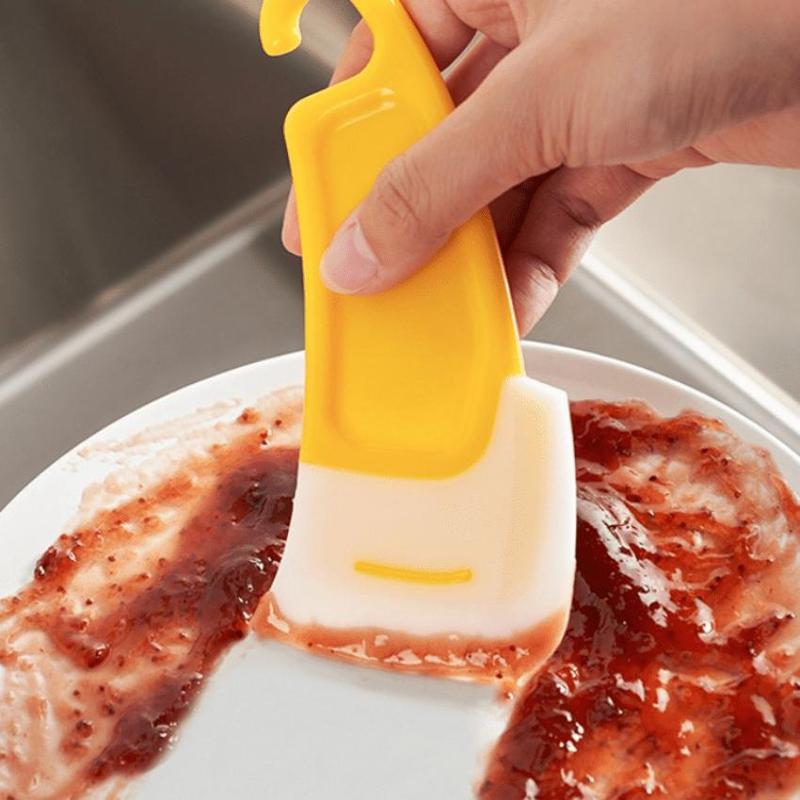 Kitchen Cleaning Silicone Scrubber, Hangable Kitchen Ware Cleaning Squeegee, Household Multifunctional Kitchen Cleaning Tool