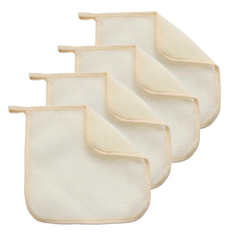 2 3 4pcs set Square Exfoliating Towel, Shower Washcloth, Bathroom Accessories For Home & Travel