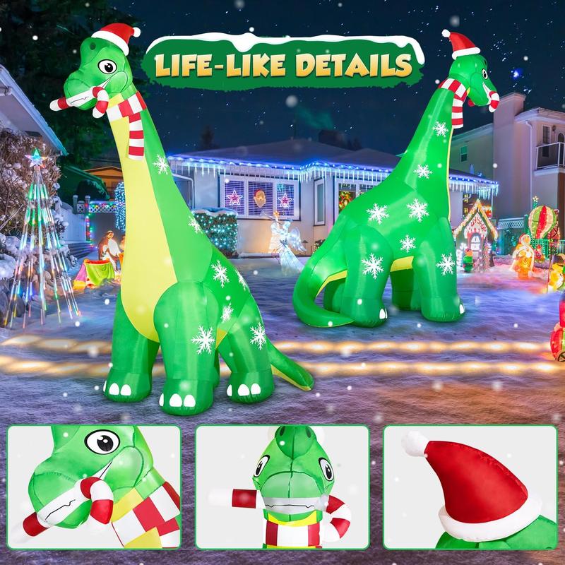 Christmas Inflatable Dinosaur Decoration, 1 Count Built-in Led Lights Inflatable Ornaments Decoration, Outdoor Holiday Party Decoration, Christmas  Viral Hobby Lobby Ornaments Decor