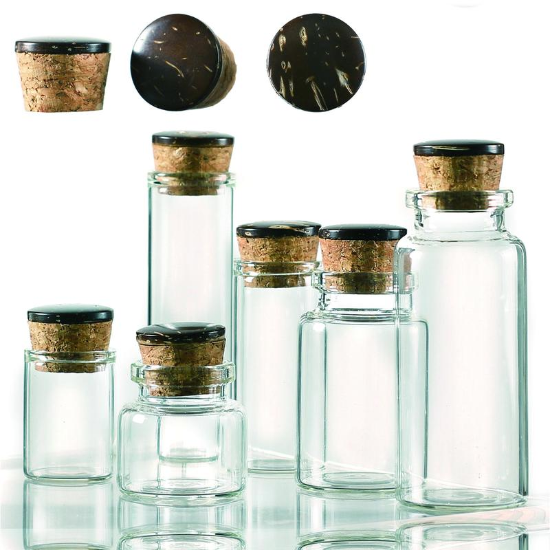 Mini Glass Jar with Cork Stopper, 12pcs 6 Counts Clear Glass Bottle, Portable Storage Jar for Crafts, Projects, Decoration, Party Favors