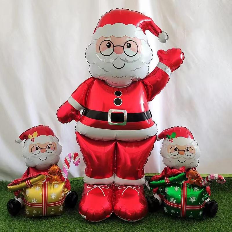 Santa Claus Design Balloon, 1 Count 62.4 Inch Large Christmas Party Balloon Decoration, Balloon for Festivals Christmas New Years Party