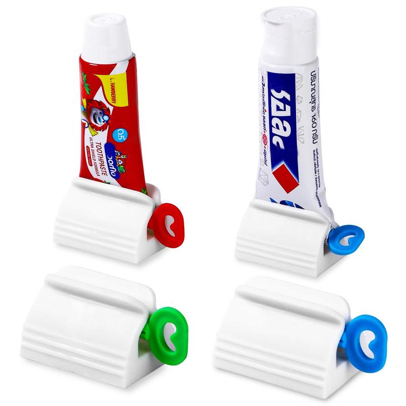 Toothpaste Squeezer, 1 2 4 Counts set Bathroom Toothpaste Tube Rollers, Toothpaste Dispenser, Rolling Toothpaste Holder for Home & Travel