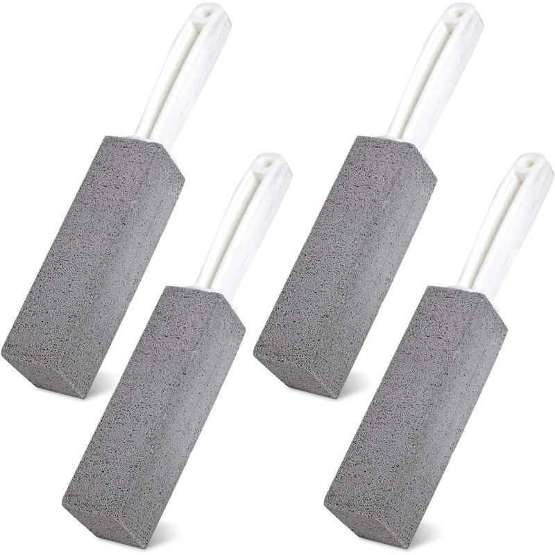 4 Packs Pumice Cleaning Stone with Handle, Pumice Stone for Toilet Bowl Cleaning, for Cleaning Toilets, bathtubs, Grills, Swimming Pools, Sinks.