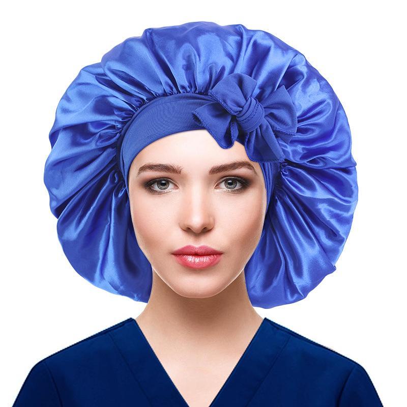 Satin Bonnet, 1 Count Silk Satin Night Sleep Hat, Night Sleep Hair Cover, Elastic Nightcap For Women, Hair Care & Styling Supplies