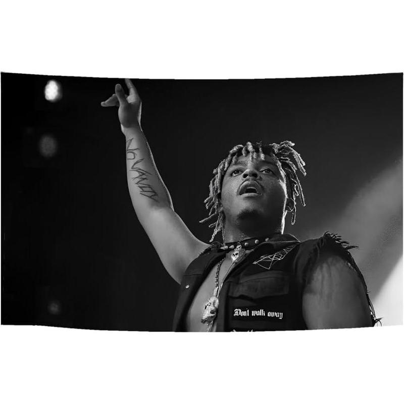 Juie Wrld Flag 3x5 Feet Hip Hop Rapper Poster Tapestry Polyester HD Printing for Outdoor Garden College Dorm Cave Room Wall Decration