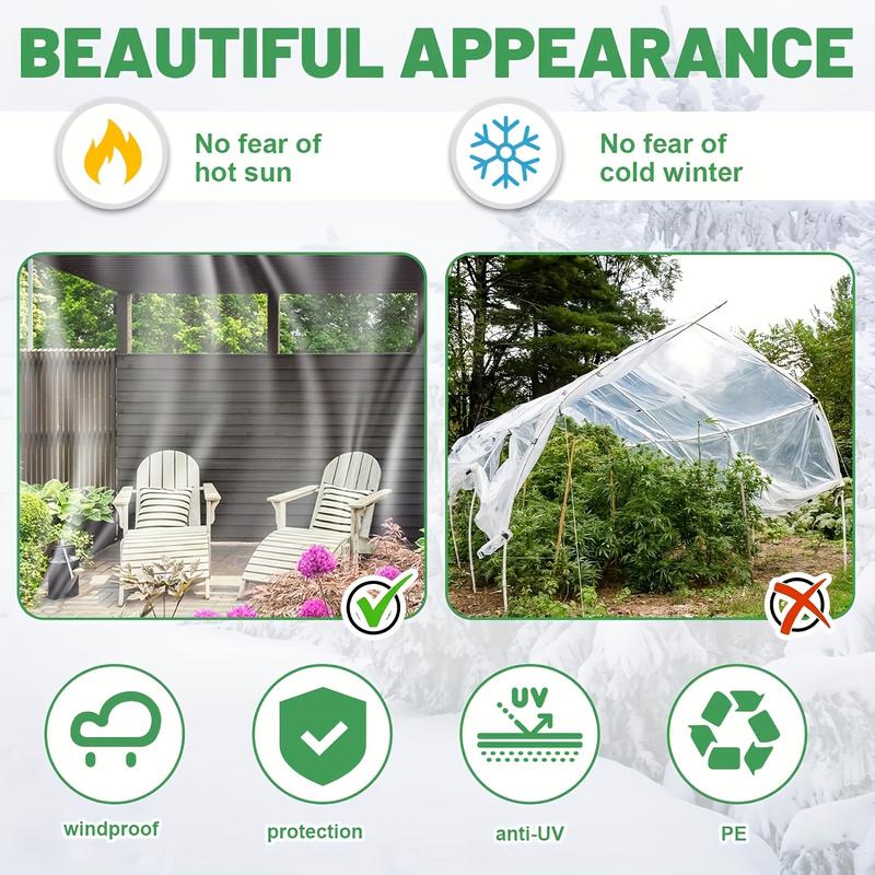 Clear Waterproof Rain Sheet with Seal - Outdoor Rain Cover for Patio, Chicken Coop, Porch Awning and Camping