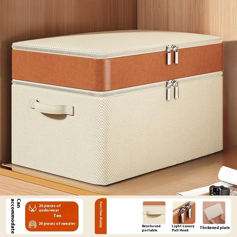 Clothes Storage Box, 1 Count  Double Layer Clothes Toy Doll Storage Organizer with Lid, Clothes Wardrobe Storage Box for Bedroom Home Dormitory