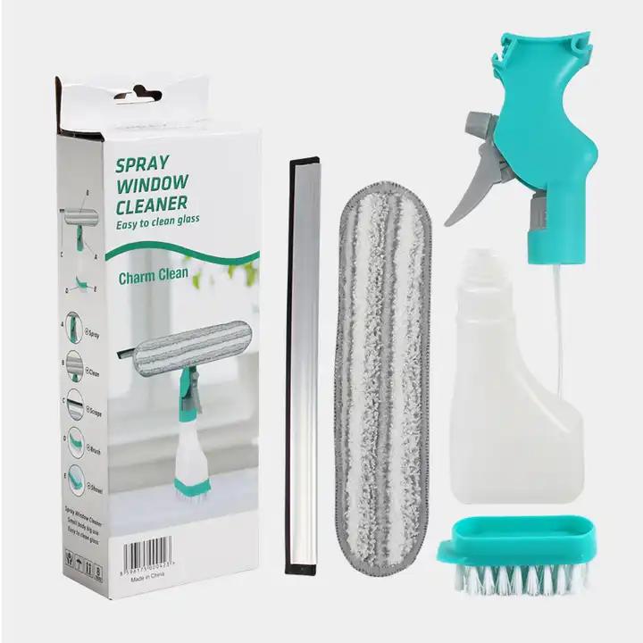 4 in 1 Cleaner Cleaning Kit - Easy Scratch Wipe Spray - Streak Free - Multi-Function Tool Cleaning Brush