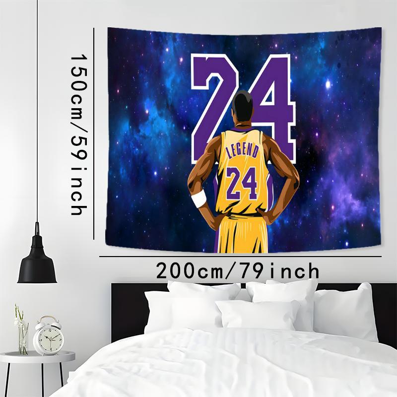 Basketball Player Pattern Tapestry, Creative Wall Hanging Tapestry, Wall Art Decor for Living Room, Bedroom, Dorm, Room Decor