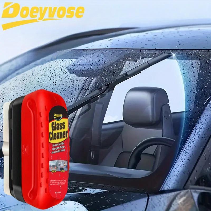 Doeyvose Car Windshield Cleaning Brush, Car Windshield Oil Film Remover Brush, Rainproof & Anti-fog Car Window Cleaning Tool