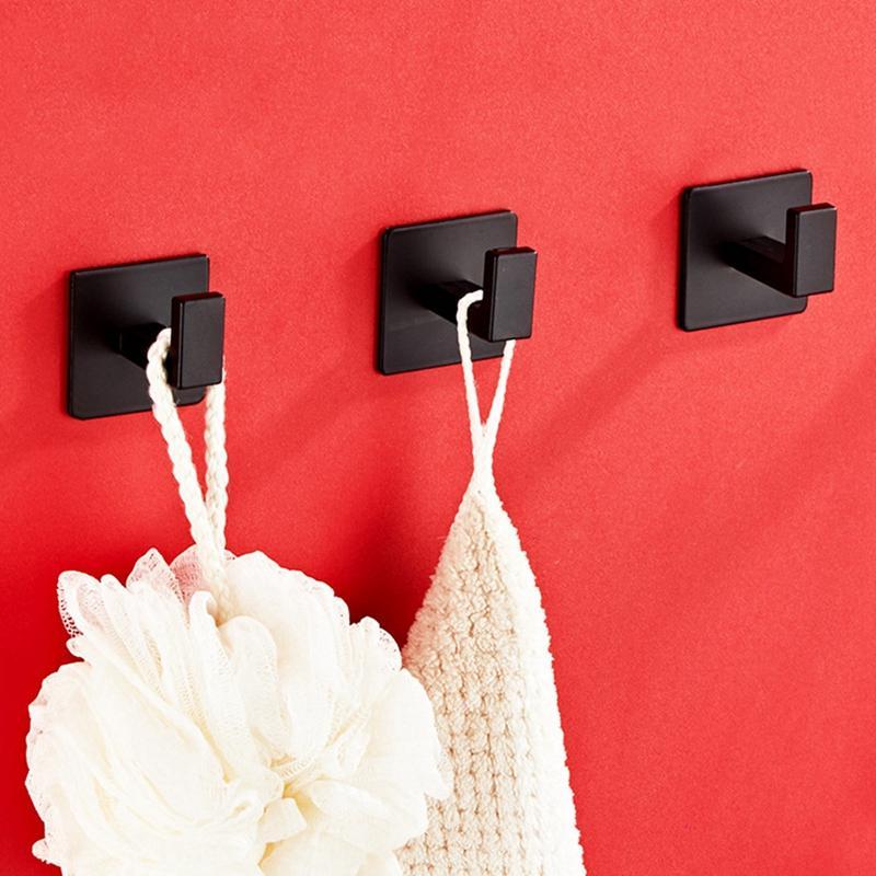 Wall Mounted Hook, Punch Free Self Adhesive Wall Hook, Storage Hook for Bathroom, Kitchen, Closet, Home Organizer