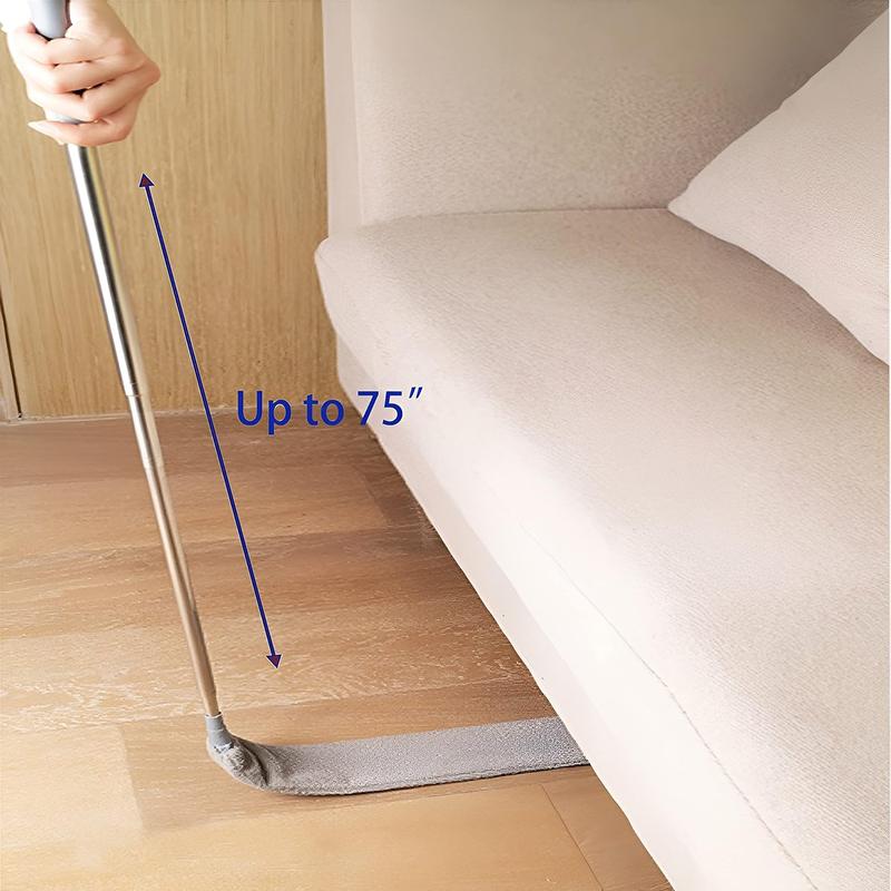 Long Handle Cleaning Broom, Crevice Dust Cleaning Brush, Households Dust Sweeping Mop Cleaning Tool for Bedside, Carpet Home Care Supplies Set