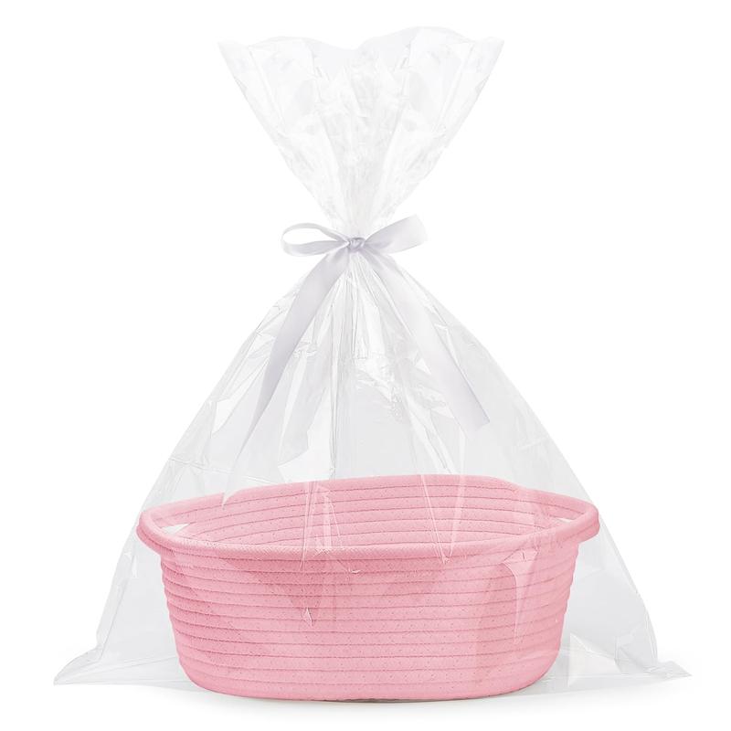 Small Woven Basket with Gift Bags and Ribbons Durable Baskets for Gifts Empty Small Rope Basket for Storage 12