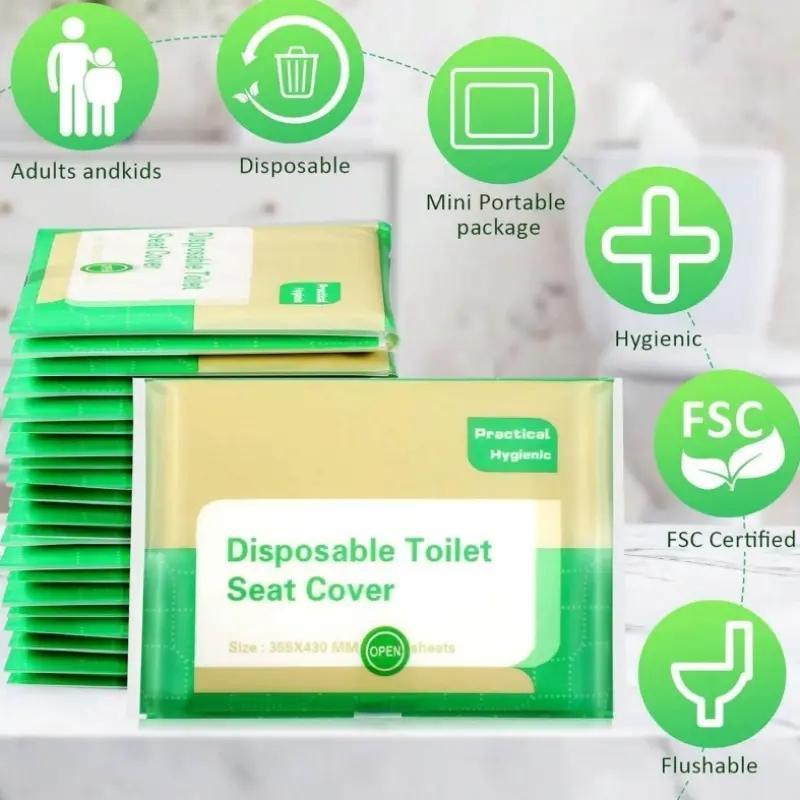 Disposable Toilet Seat Cover, 30pcs set Portable Disposable Toilet Seat Cover, Bathroom Supplies for Home and Hotel, Easy to Use Product