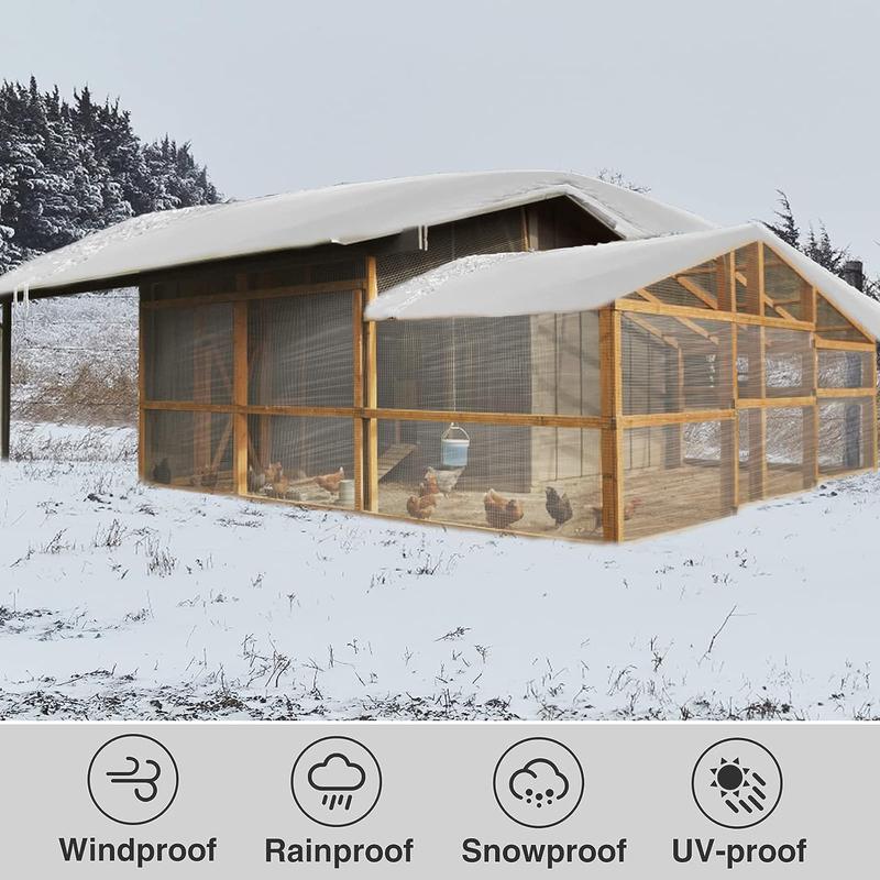 8.2 x 9.8 ft Thicken Clear Tarp Waterproof - 5 mil Anti-Tear Garden Rainproof Transparent Poly Tarpaulin, Windproof & Snowproof Shed Cloth with Grommets Rope for Henhouse Porch Greenhouse Camping christmas ornaments 2024