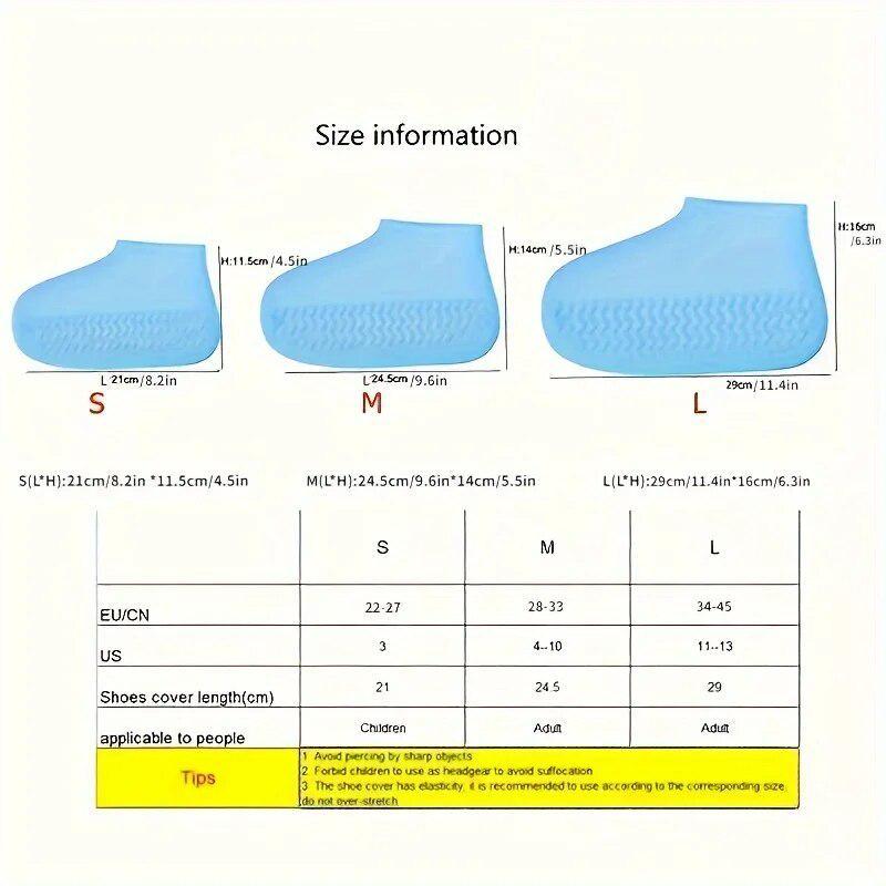 1 Pair Rubber Rain Boot Overshoes For Outdoor Use Silicone Waterproof Shoe Covers Rainy Day Shoe Cover Reusable Non Slip Rain Lightweight Resistance