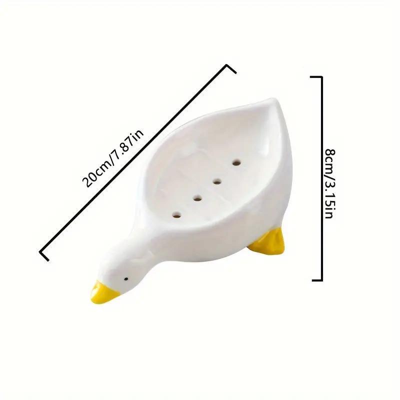 Duck Shaped Soap Dish, 1 Count Cute Soap Draining Holder,   Soap Storage Rack for Bathroom Kitchen Dormitory Hotel