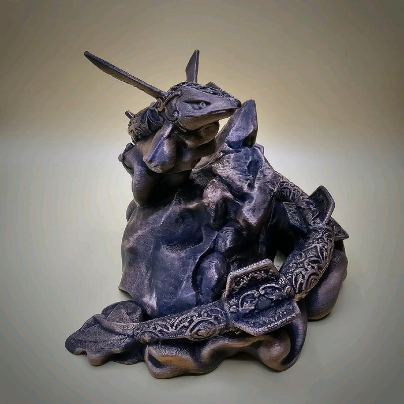 Rayquaza 3d Printed Pokemon Diorama Statue