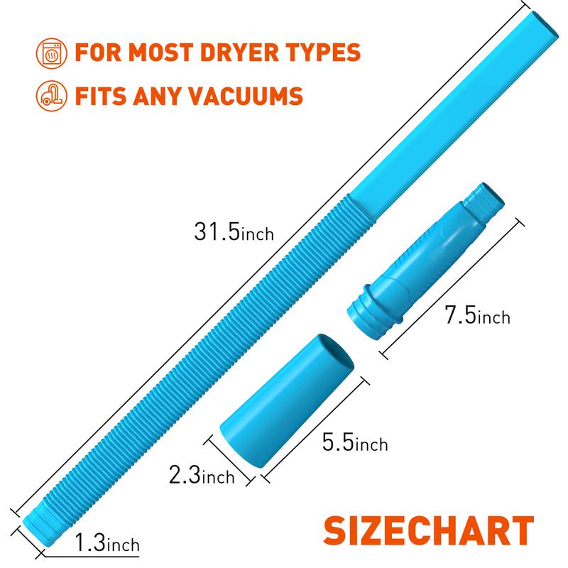 Dryer Vent Cleaner Kit Vacuum Hose Attachment Brush, Lint Remover, Dryer Vent Vacuum Hose,     Dryer Cleaning, adjustable tool