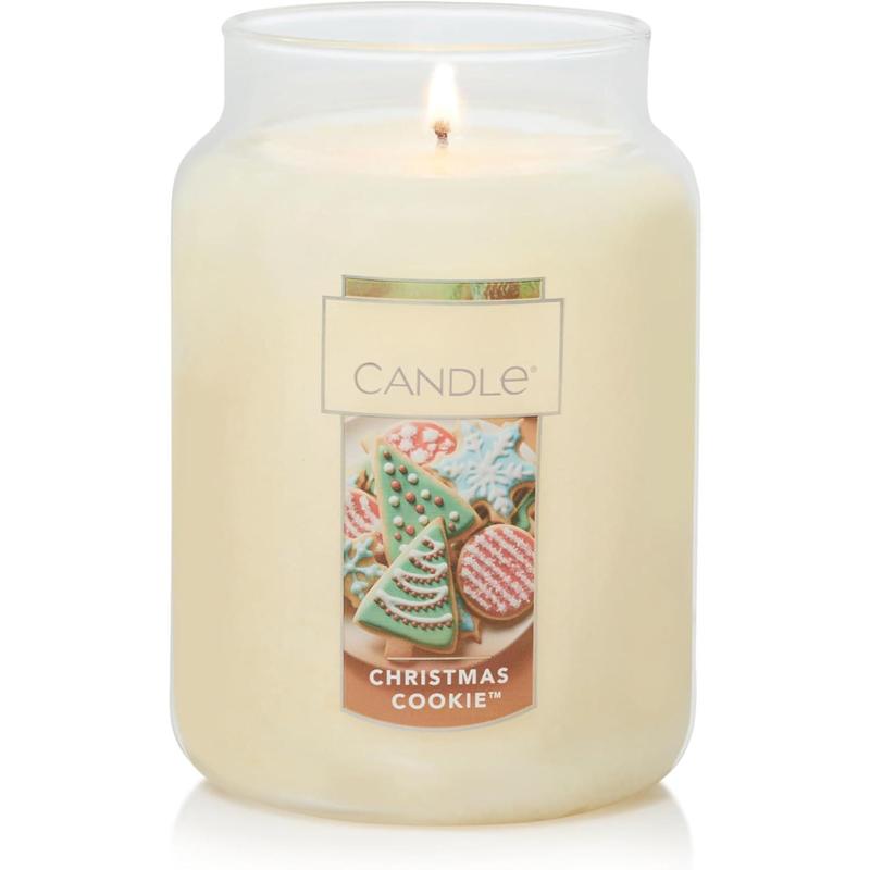 Candle Christmas Cookie Scented, Classic 22oz Large Jar Single Wick Candle, Over 110 Hours of Burn Time, Perfect for Holiday Gifting and Celebration