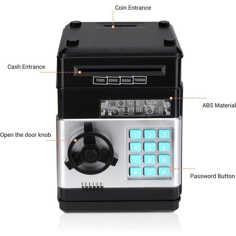 [HOLIDAY SALE 51%]  Children's Electronic Piggy Bank Toy with Digital Cash Saving Safe Box for Coins Mini ATM Machine Spaarpot Coin Lock Security Money