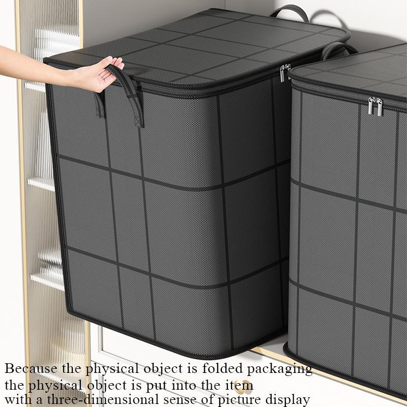 Large Capacity Clothes Storage Bag, 1 Count 3 Counts set Foldable Clothes Storage Bag with Handle, Dustproof Storage Organizer for Closet, Dormitory, Bedroom, Living Room