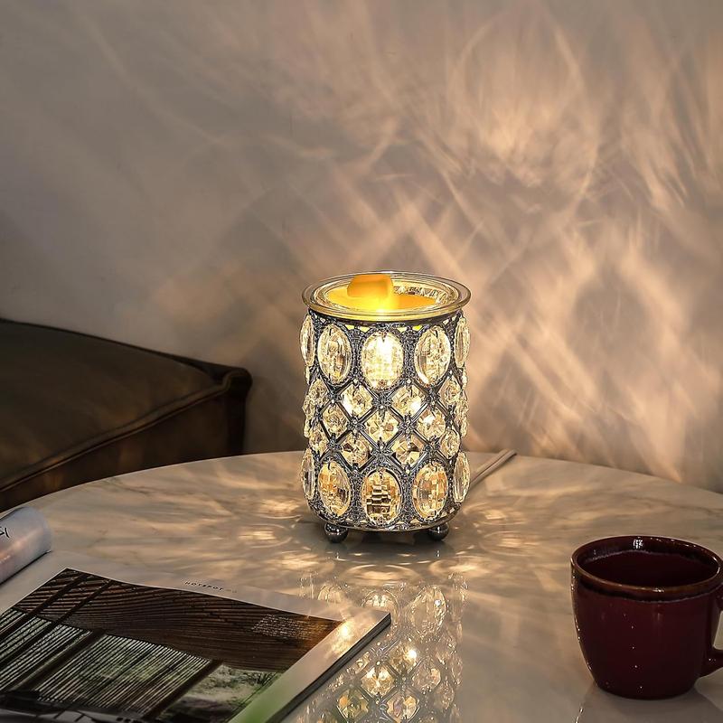 Wax Warmer Wrought Iron Crystal Wax Melt Warmer Electric Oil Burner Wax Melt for Gifts & Decor, Home, Office, ,Bedroom