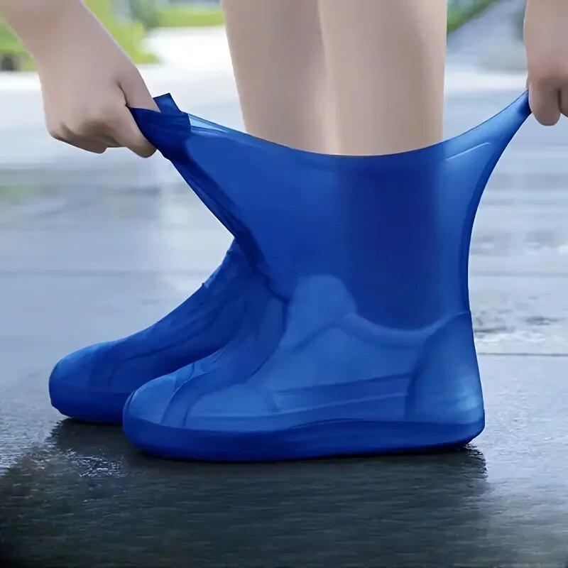 1 Pair Rubber Rain Boot Overshoes For Outdoor Use Silicone Waterproof Shoe Covers Rainy Day Shoe Cover Reusable Non Slip Rain Lightweight Resistance