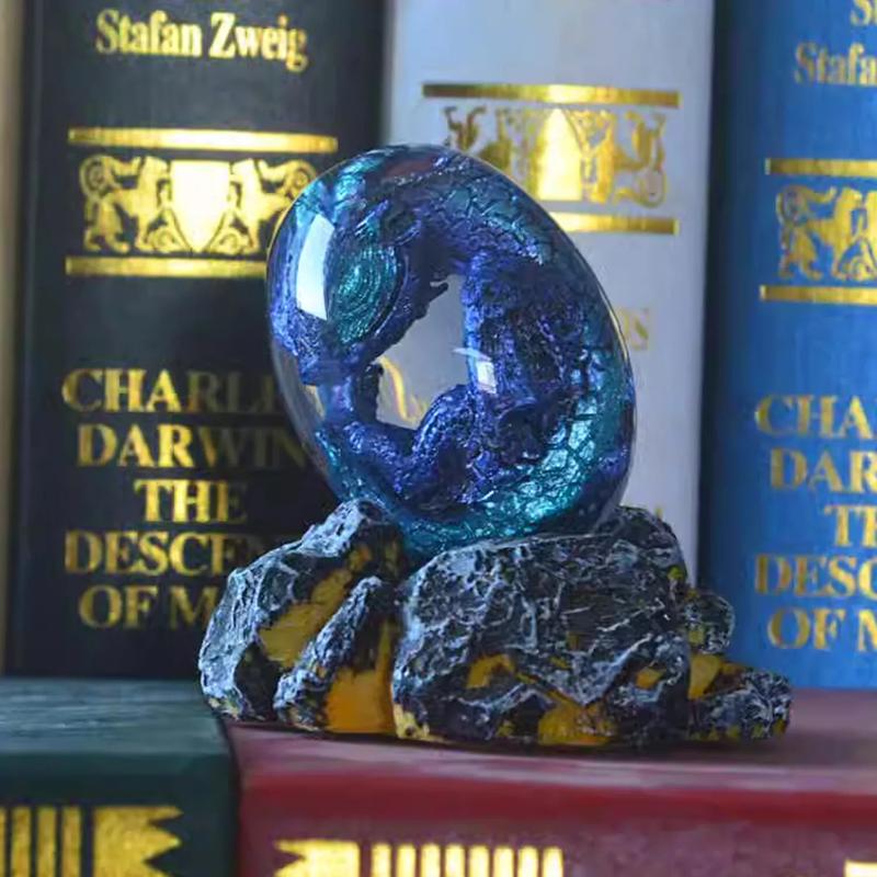 Crystal Lava Dragon Egg Resin Sculpture Oranmental Dinosaur Egg Home Gifts Decor