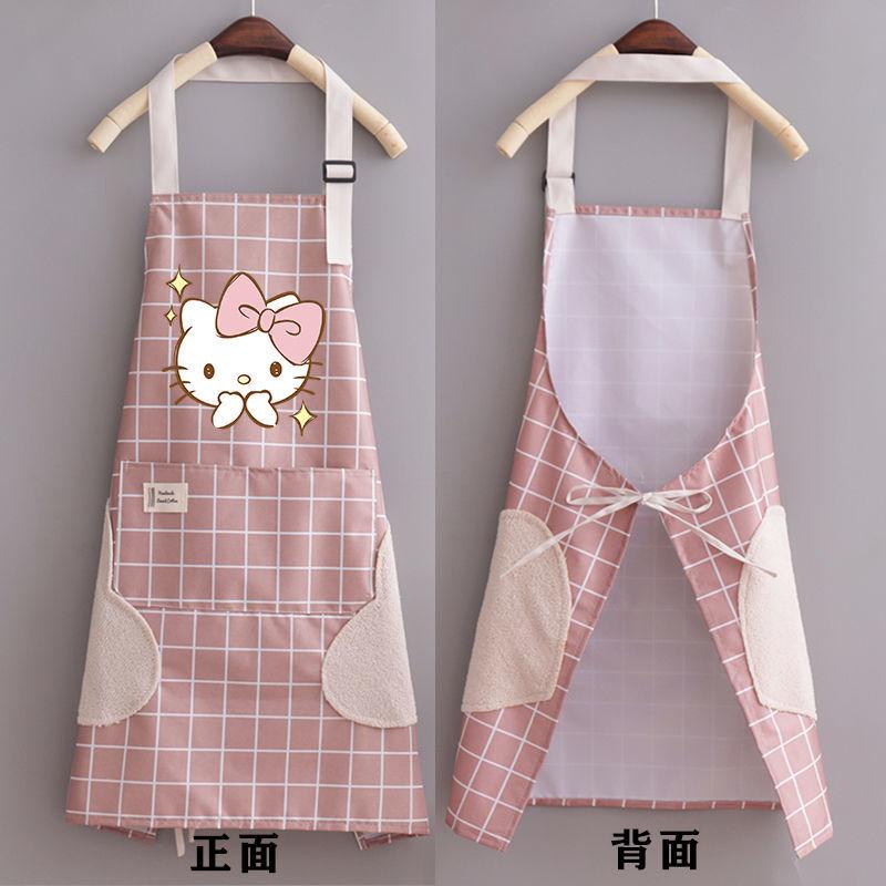 Cute New Women's Apron Waterproof Oil-Proof Cooking Kitchen Home Western Style Work Clothes Japanese Fashion Printing