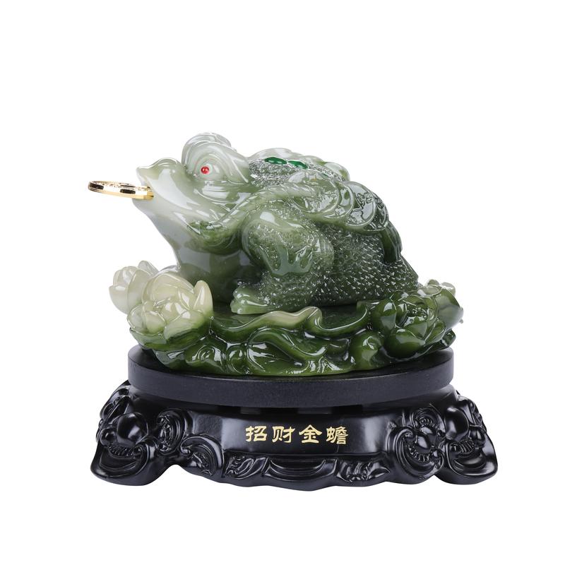 Money Frog Statue, Three Legged Toad, Feng Shui Decor, Attract Wealth and Good Luck,