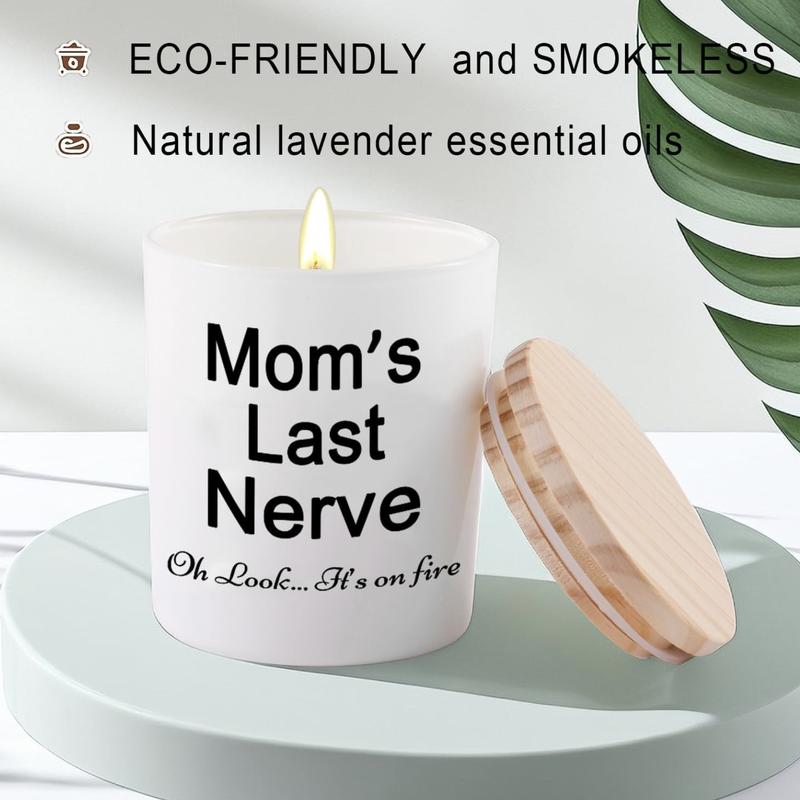 Mom's Last Nerve Gifts for Mom from Daughter Son - Mom Gifts, Mom Christmas Gifts, Christmas Gifts for Mom, Birthday Gifts for Mom, Presents for Mom, 7oz Lavender Scented Candle