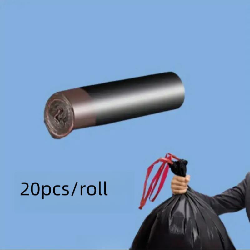 35 Gallon Trash Bag, 10pcs 20pcs roll Thick & Durable Household & Commercial Garbage Bag, Large Capacity Drawstring Bin Bag