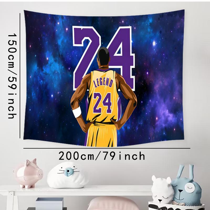 Basketball Player Pattern Tapestry, Creative Wall Hanging Tapestry, Wall Art Decor for Living Room, Bedroom, Dorm, Room Decor