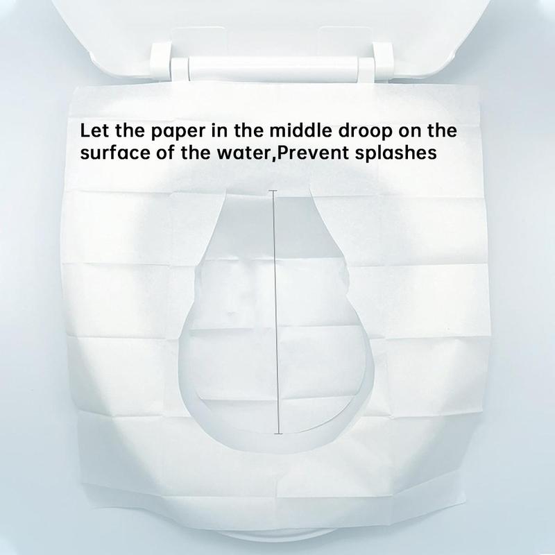 Disposable Toilet Seat Cover, 50 20pcs Portable Disposable Toilet Seat Pad, Disposable Paper Protector for Home, Travel, Camping, Hiking