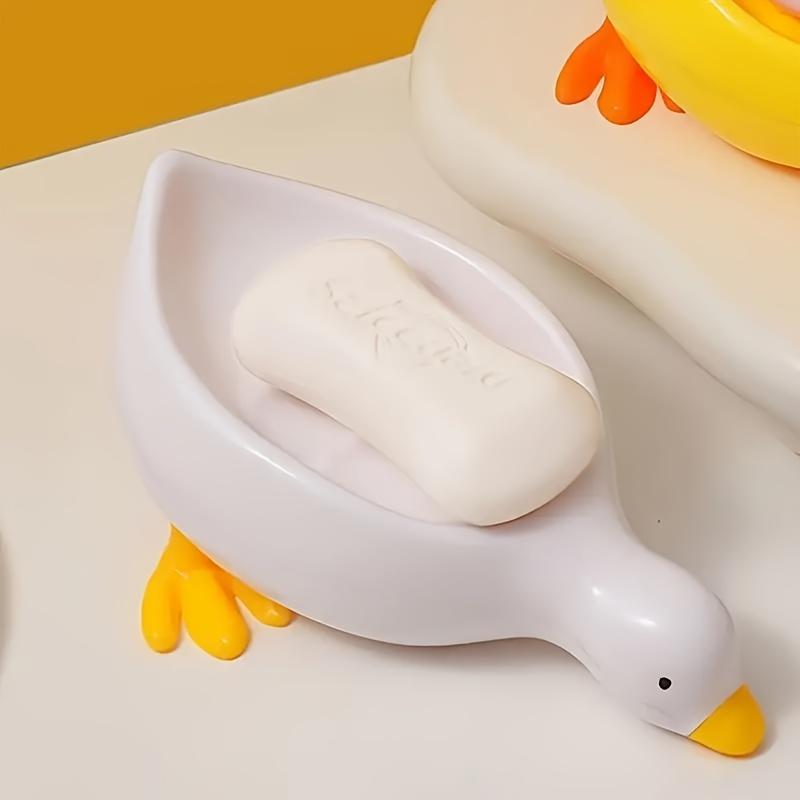 [FB&CM]Duck-Shaped Soap Dish With Drainage - Non-Slip, Alcohol-Free Bathroom Countertop Organizer Kitchen