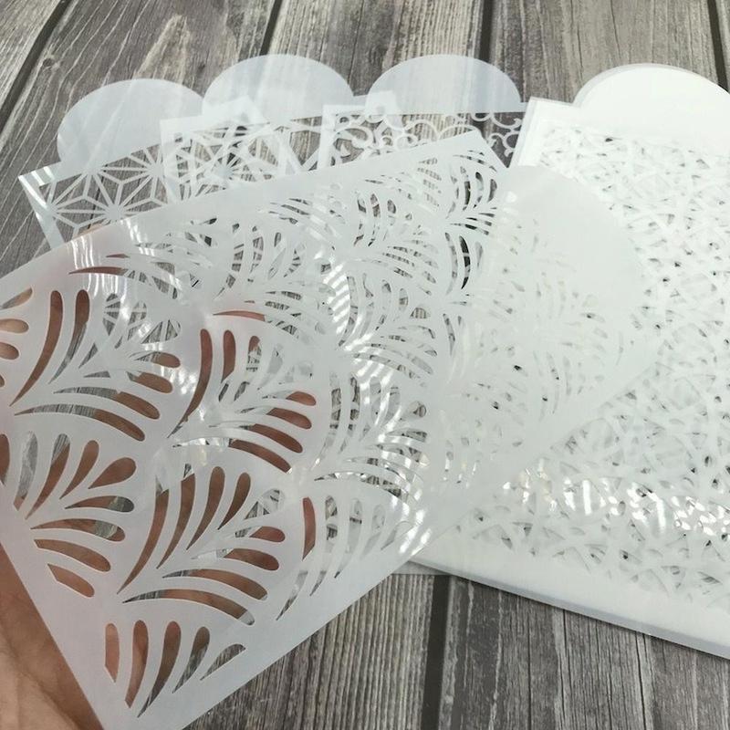 Cake Decorating Mold, 10pcs set Cake Decorating Stencil, Plastic Cake Decorating Mold, DIY Cake Decorating Tool for Wedding Birthday Party