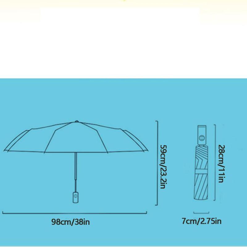 Colorful Glass Painting Pattern Umbrella, Portable Clear Automatic Folding Umbrella, Sunny and Rainy Day Dual-use Creative Umbrella for Outdoor