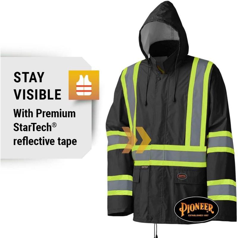 Lightweight Waterproof Safety Rain Suit - Reflective Work Rain Gear for Men and Women