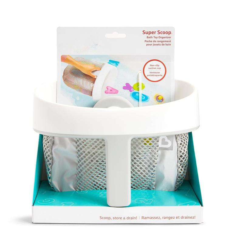 Hanging Bath Toy Storage with Quick Drying Mesh, Grey - Hangable Organizer - Organiser