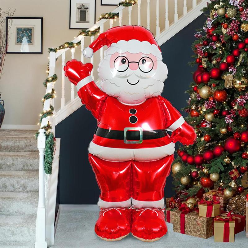 Santa Claus Design Balloon, 1 Count 62.4 Inch Large Christmas Party Balloon Decoration, Balloon for Festivals Christmas New Years Party