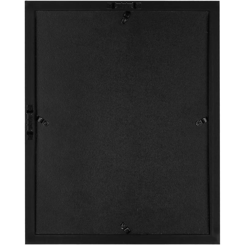 11x14 Shadow Box Frame with Shatter-Resistant Glass - Silhouette Collection - Large Shadow Box Display Case for Tabletop and Wall Display - Black with Soft Linen Back