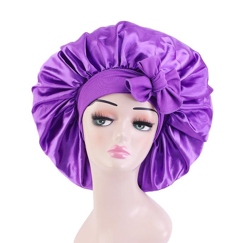 Satin Bonnet, 1 Count Silk Satin Night Sleep Hat, Night Sleep Hair Cover, Elastic Nightcap For Women, Hair Care & Styling Supplies