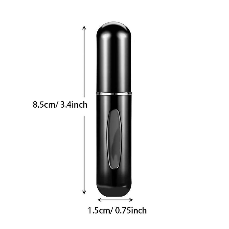 5ml Mini Perfume Atomizer, 10pcs Portable Liquid Containers, Perfume Spray Dispenser Bottle, Aluminum Empty Refillable Spray Bottles, Travel Spray Bottles, Empty Cosmetic Organisers For Perfume