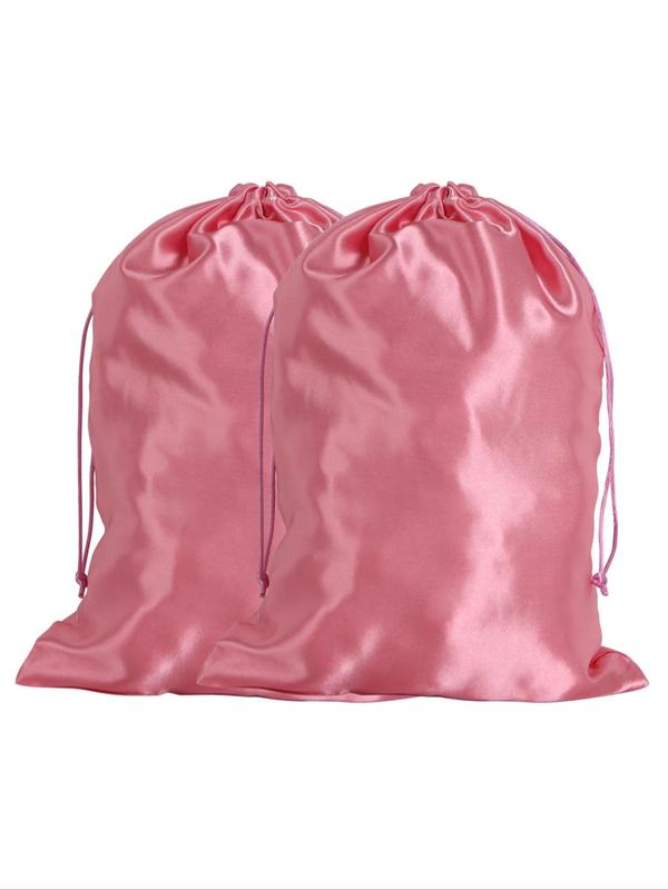 2pcs Drawstring Hair Wig Storage Bag, Satin Wig Pouch, Wig Storage Organizer for Home & Salon