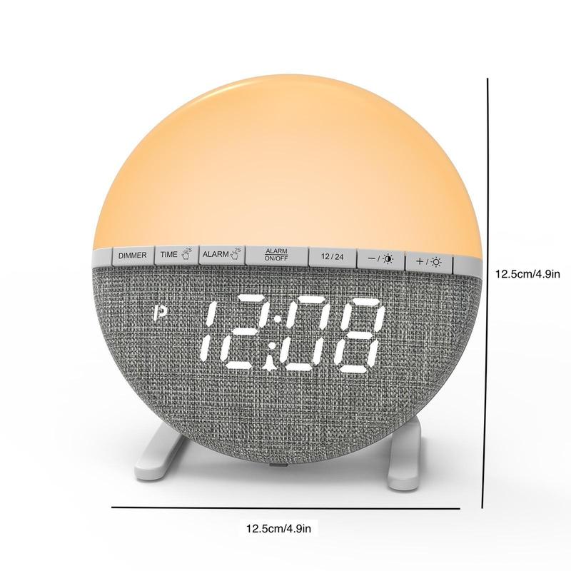 Sunrise Alarm Clock, 1 Count Digital Clock with Night Light, Modern Design Electronic Clock for Home Office, Home Decoration