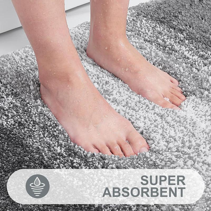 Bathroom carpet, soft absorbent fine fiber bathroom carpet, non slip plush bathroom carpet, machine wash and dry, bathroom floor, bathtub and shower mat,