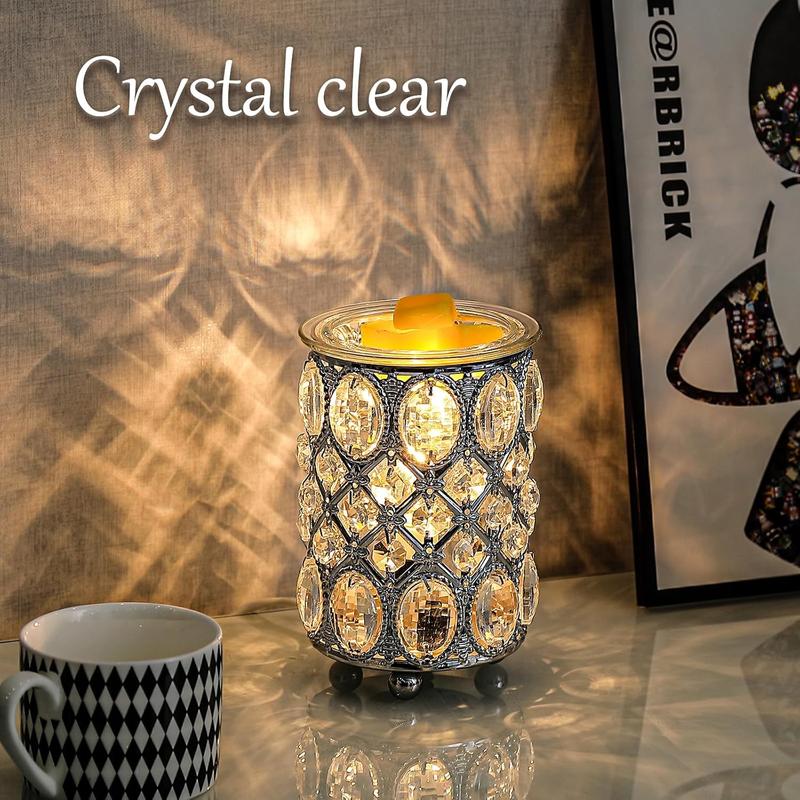 Wax Warmer Wrought Iron Crystal Wax Melt Warmer Electric Oil Burner Wax Melt for Gifts & Decor, Home, Office, ,Bedroom